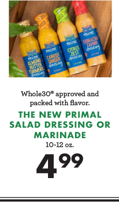 The New Primal Salad Dressing or Marinade - $4.99