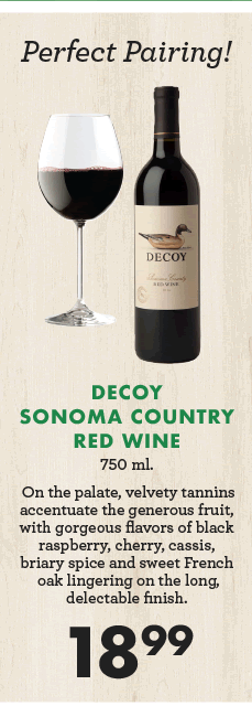 Decoy Sonoma Country Red Wine - $18.99