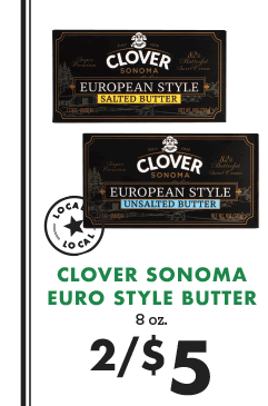 Clover Sonoma Euro Style Butter - 2 for $5