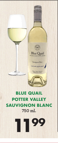 Blue Quail Potter Valley Sauvignon Blanc - $11.99