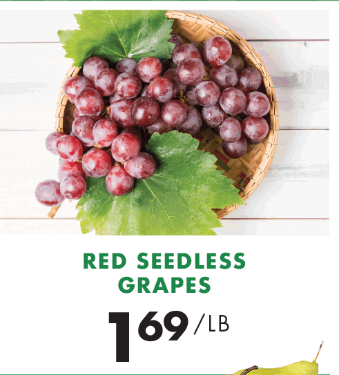 Red Seedless Grapes - $1.69 per pound