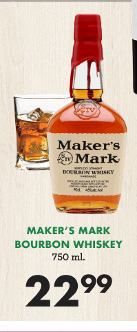 Maker''s Mark Bourbon Whiskey - $22.99