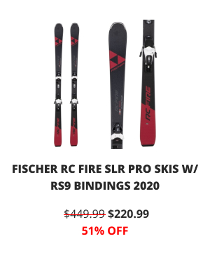 FISCHER RC FIRE SLR PRO SKIS W/ RS9 BINDINGS 2020