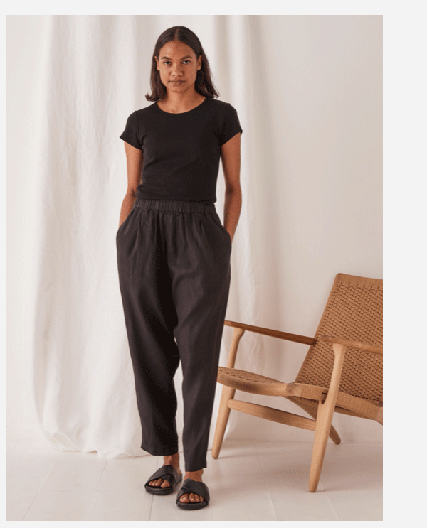 Noma Linen Pant Black | Assembly Label