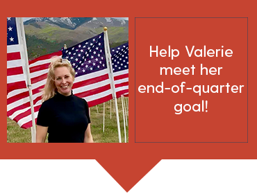Help Valerie meet her end-of-quarter goal!