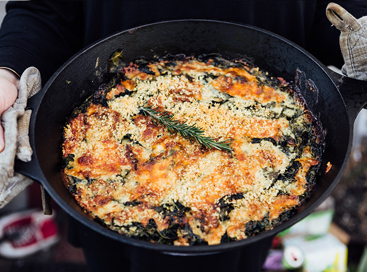 Greens Grating with Cheese | Recipe Photo