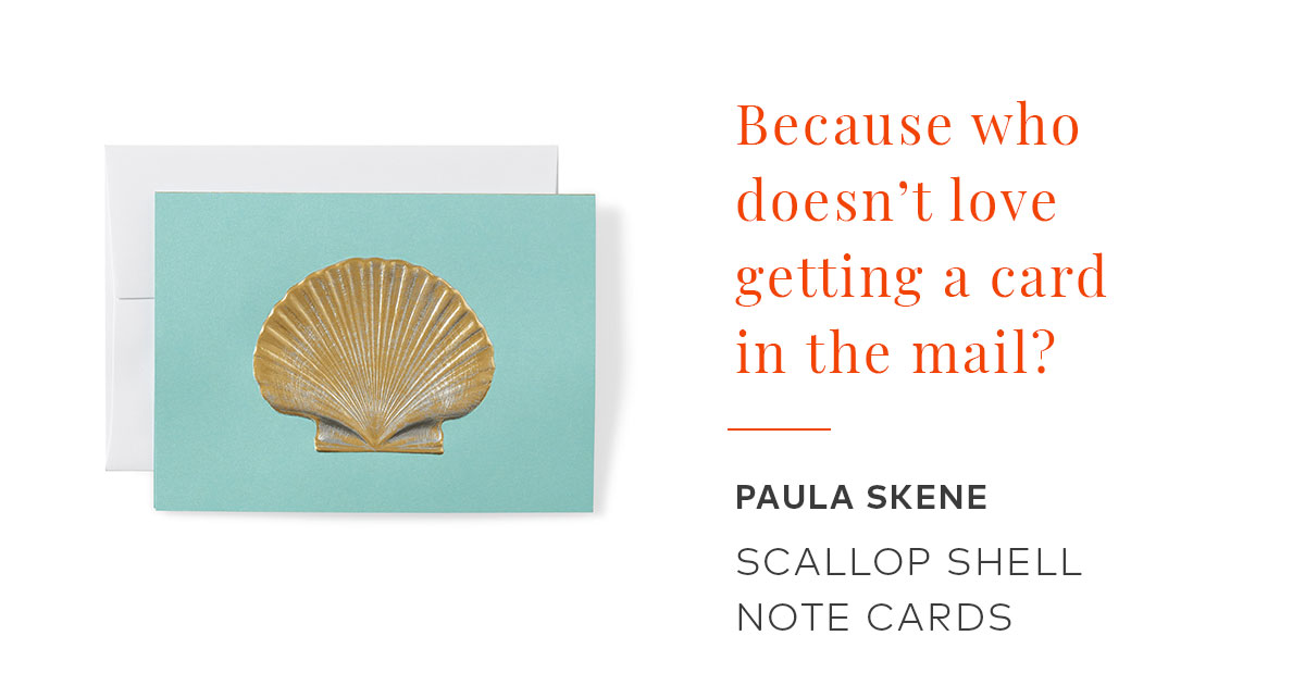Scallop Shell Note Cards, Set of 8