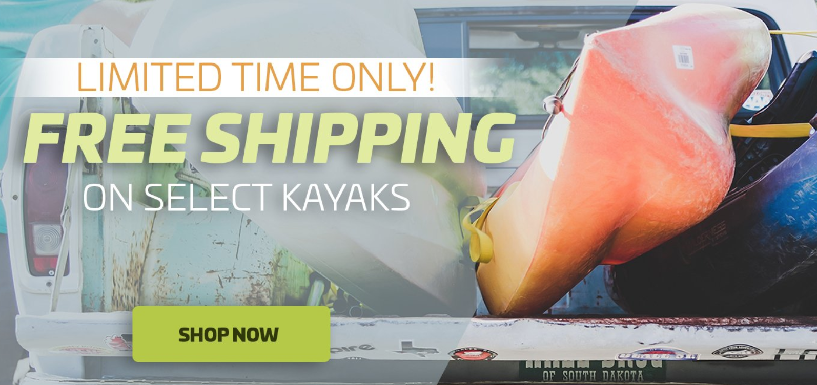 Free Shipping on Select Kayaks