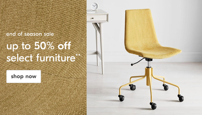 up to 50% off select furniture**