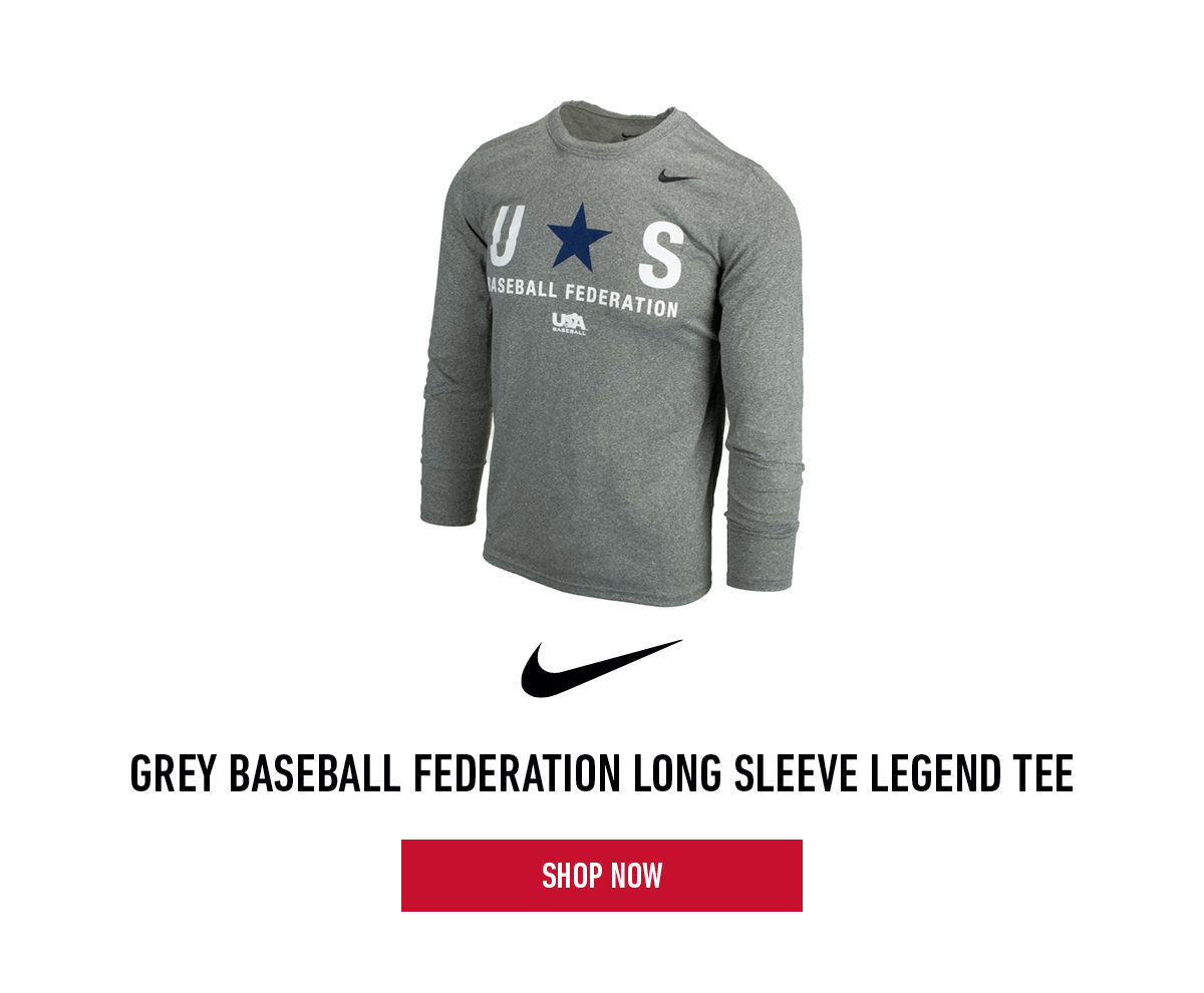 Grey Baseball Federation Long Sleeve Legend Tee