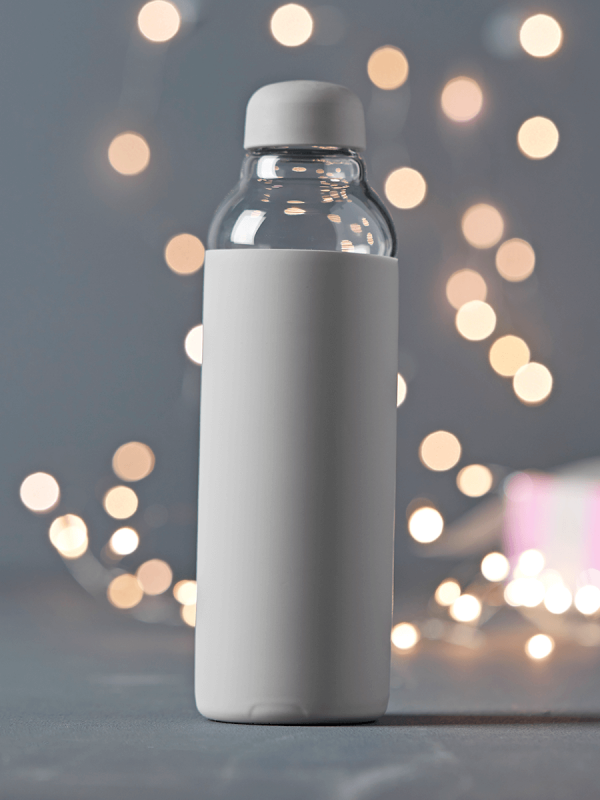 NEW To Go Glass Water Bottle - Grey