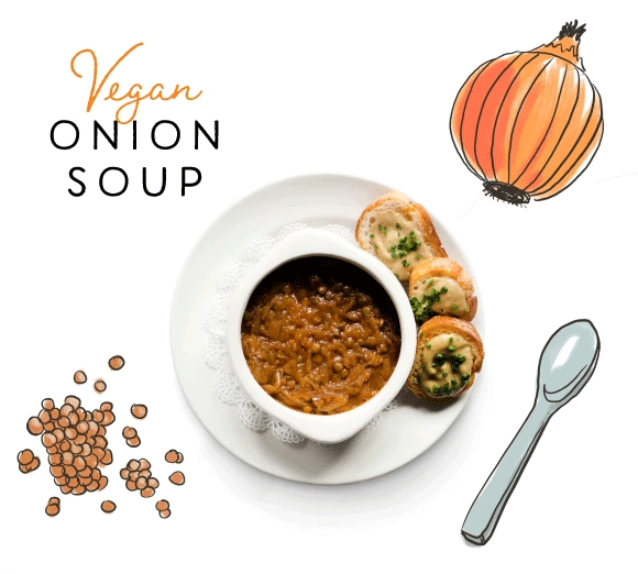 Click here to check out Mon Ami Gabi's menus, including the all-new Vegan Onion Soup.