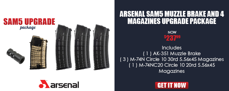 Arsenal SAM5 Muzzle Brake and 5 Magazines Upgrade Package