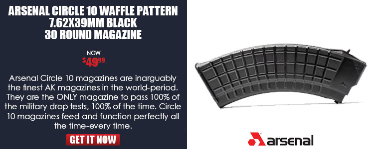 Arsenal Circle 10 Waffle Pattern 7.62x39mm Black 30 Round Magazine