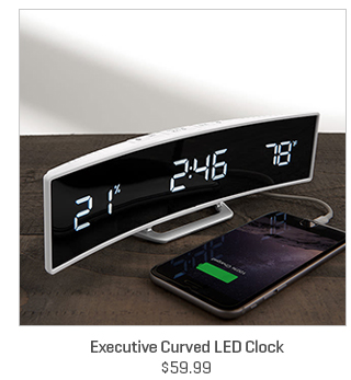 Executive Curved LED Clock