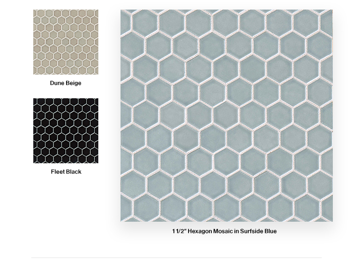 Hexagon Mosaic Tile Color Options