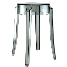 Fusion Living Ghost Style Low Stool Smoke Grey - 46.5cm