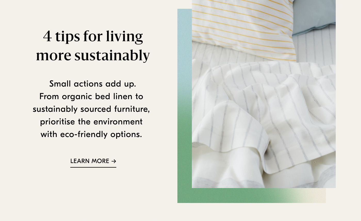 4 tips for living more sustainably