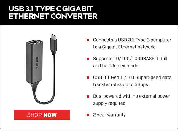 USB 3.1 Type C Gigabit Ethernet Converter