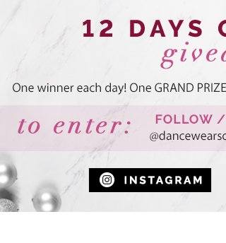 12 days of
dance giveaway! One winner each day. See how to enter now on Instagram