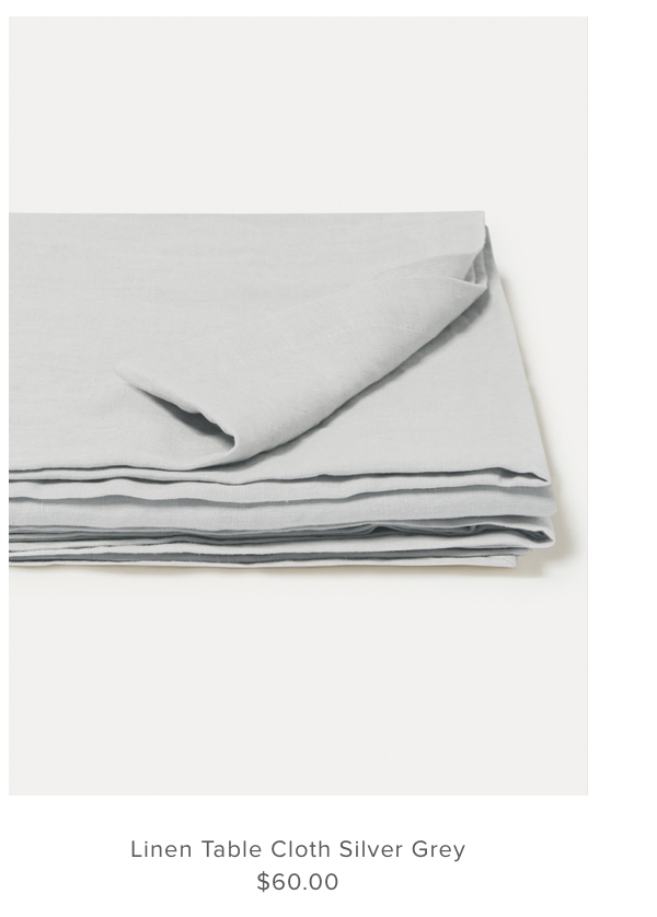 Linen Table Cloth Silver Grey | Assembly Label