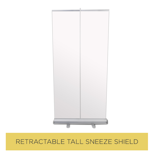 Tall Retractable Sneeze Shield