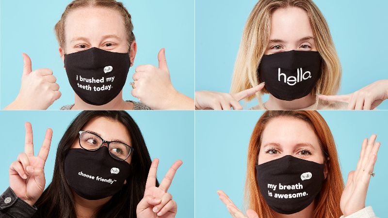 new hello friendly face masks