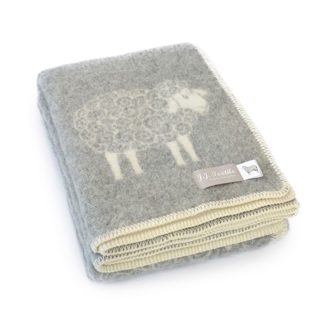 Wool and Cotton Sheep Throw