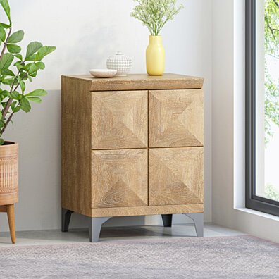 Katherine Handcrafted Boho Mango Wood Cabinet