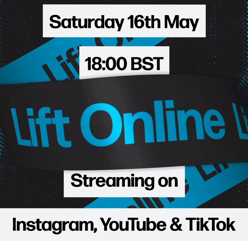 Saturday 16th May, 18:00 BST. Streaming on Instagram, Youtube & TikTok.