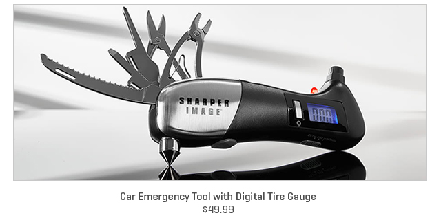 Car Emergency Tool with Digital Tire Gauge