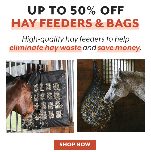 Up to 50% off Hay Bags & Nets - this week only.