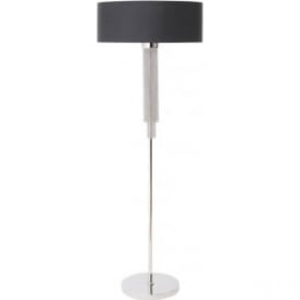 Black and Nickel Contemporary Floor Standing Lamp