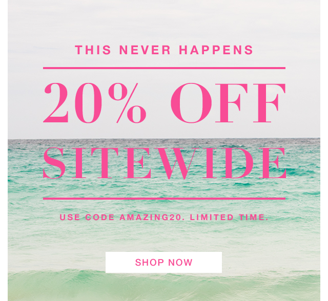 20% off sitewide with code AMAZING20