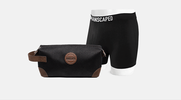 MANSCAPED BOXERS AND TOILETRY BAG