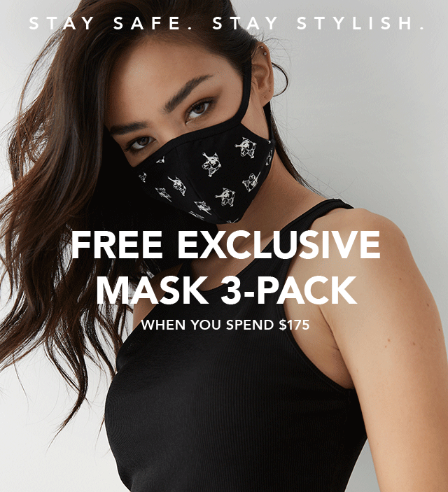 Free Exclusive Mask 3-Pack When You Spend $175