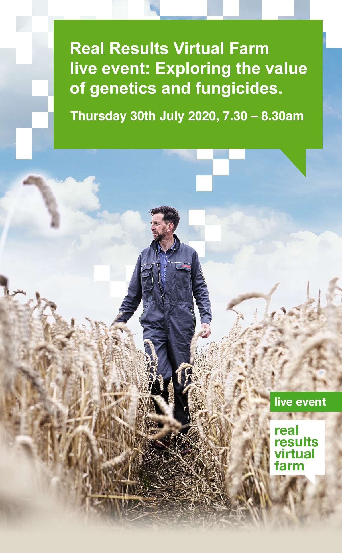 Real Results Virtual Farm live event: Exploring the value of genetics and fungicides. Thursday 30th July 2020, 7.30 - 8.30am