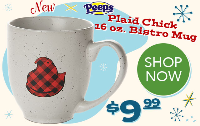 PEEPS Plaid Chick 16 oz. Bistro Mug - $9.99 - SHOP NOW