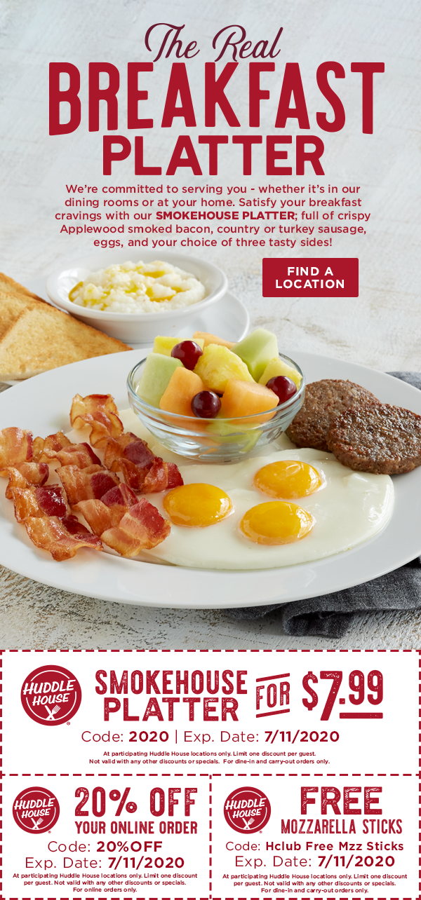 Our classic breakfast platter is $7.99!