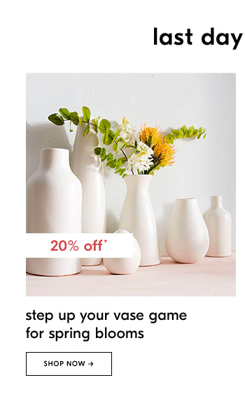 Step up your vase game for spring blooms. Shop Now