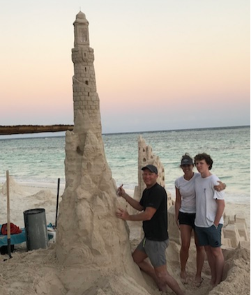 Jared is so good at building things! - even Sand Castles