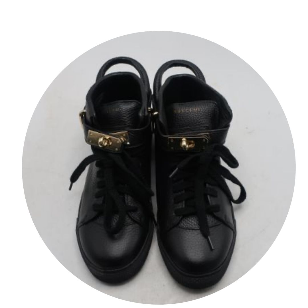 Buscemi Black Leather Sneakers