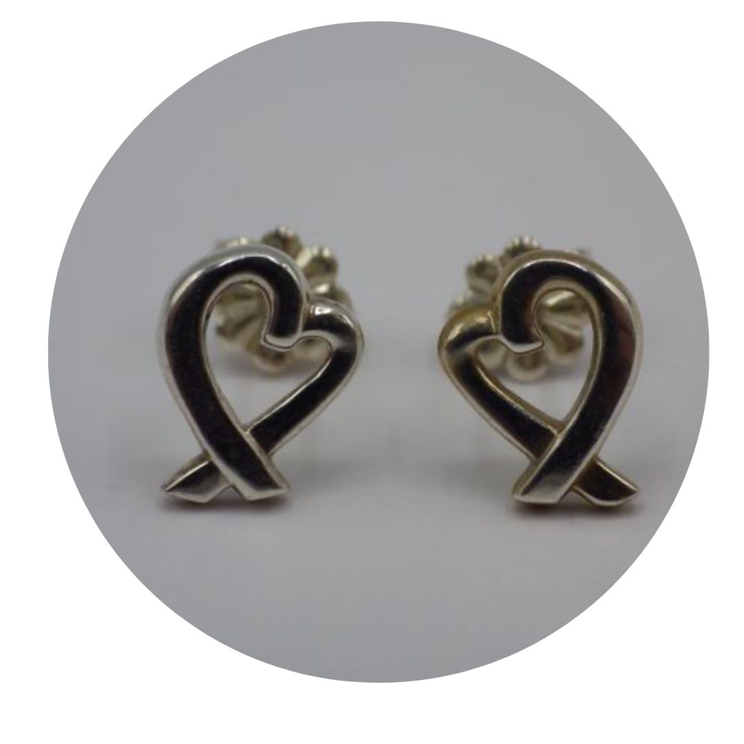 Tiffany & Co. 925 Sterling Loving Heart Earrings
