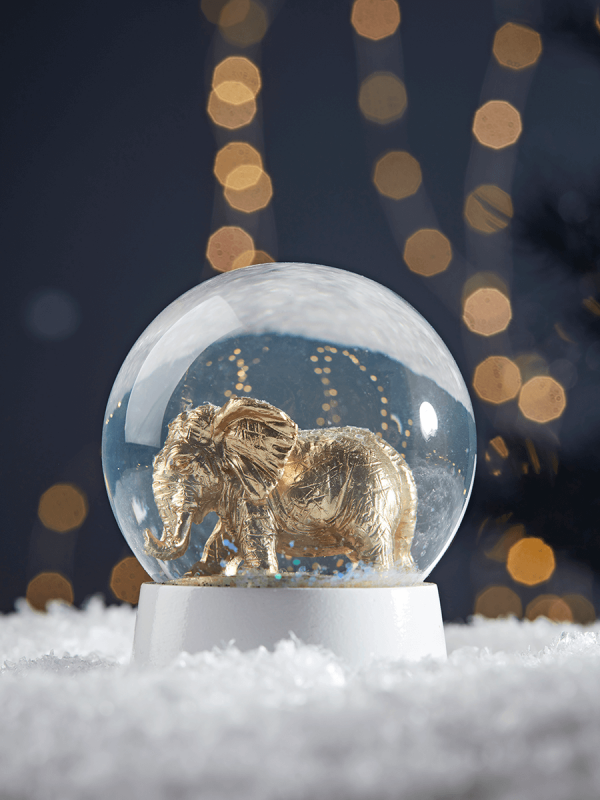 NEW Golden Elephant Snowglobe - Small