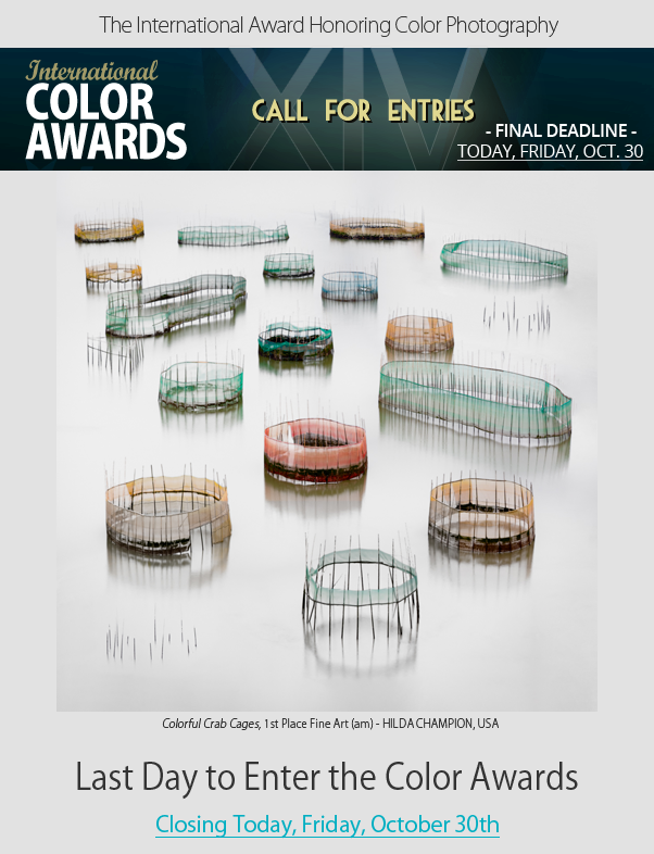 Last Day to Enter the Color Awards - Final Deadline is Friday, October 30th