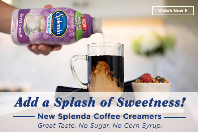 Add a splash of sweetness with Splenda Coffee Creamers