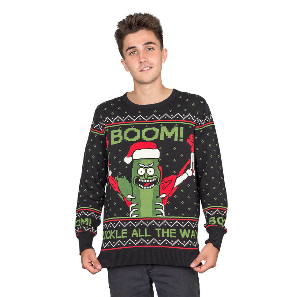 Image of Rick and Morty Boom! PickleRick Adult Ugly Christmas Sweater