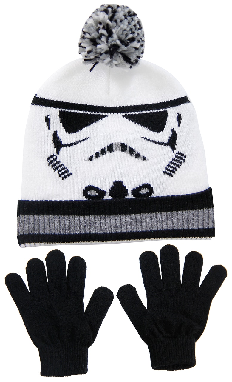 Image of Child Stormtrooper Knit Pom Beanie and Glove Set