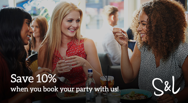 SAVE 10% WHEN YOU BOOK YOUR PARTY WITH US!