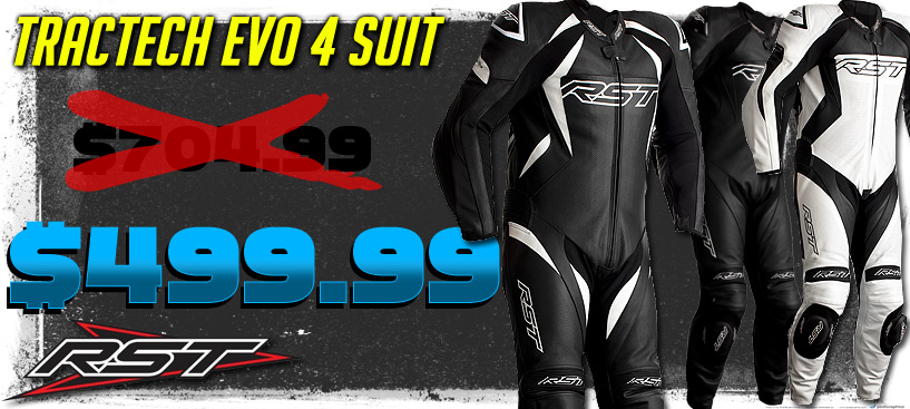 Save Big On The RST TracTech Evo 4 One Piece Leather Race Suit